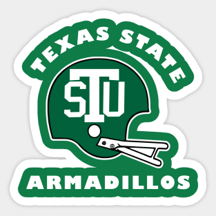 Texas State Armadillos Two-Bar Helmet Shirt Sticker